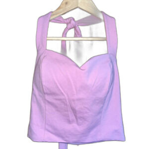 Express Pink Halter Top Festival Concert Party Going Out Padded Comfort S